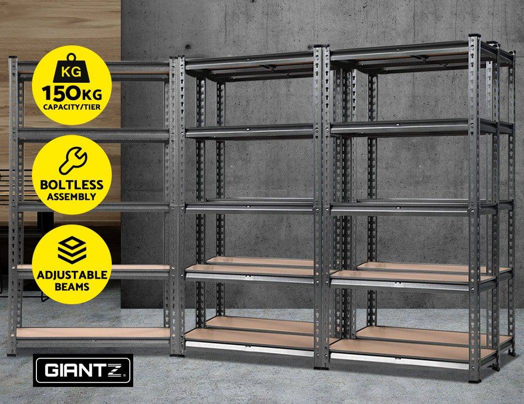 Giantz 5x0.7M Warehouse Racking Shelving Storage Rack Steel Garage Shelves