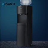 Water Cooler Dispenser Mains Bottle Stand Hot Cold Tap Office Black-Devanti
