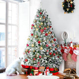 Christmas Tree Jingle Jollys 1.8M 6FT Xmas 758 Tips  Snowy Green