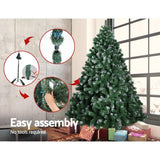 Jingle Jollys Christmas Tree 2.1M Xmas Trees Decorations Snowy 1250 Tips