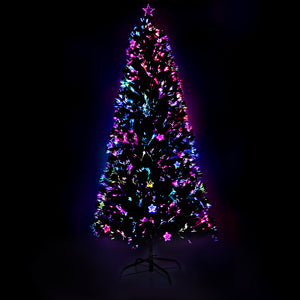 Jingle Jollys 1.8m Christmas Tree Optic Fibre LED Xmas tree Multi Colour