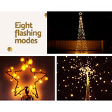 Jingle Jollys Solar Christmas Tree 3.6M Xmas Tree Decorations 8 Light Modes