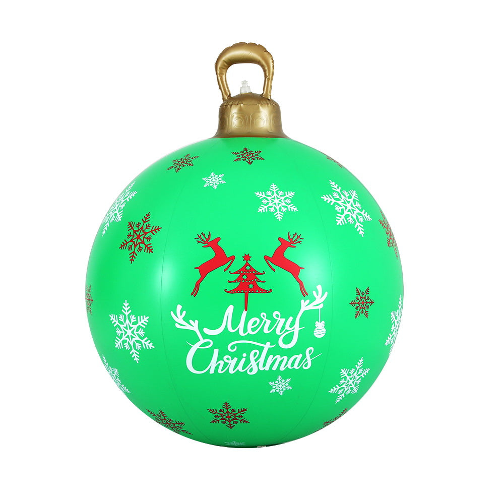 Jingle Jollys Christmas Inflatable Ball 60cm Decoration Giant Bauble Green