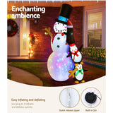 Jingle JollysChristmas Inflatable Snowman 2.4M Xmas Lights Outdoor Decorations