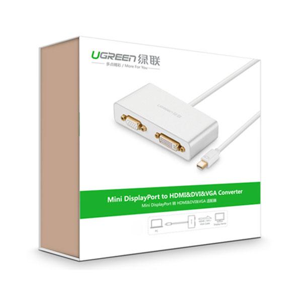 UGREEN 3-in-1 Mini DisplayPort to HDMI&VGA&DVI converter - white (10438) - Factory Direct Shop Australia 