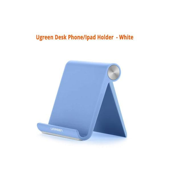 Blue Ugreen desk phone/ipad holder on a white background