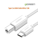 UGREEN Type C to USB-B Cable White 1.5M (40417)