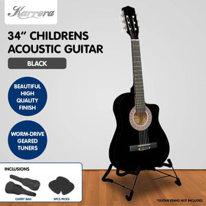 Karrera Childrens Acoustic Guitar Kids- Black 34in