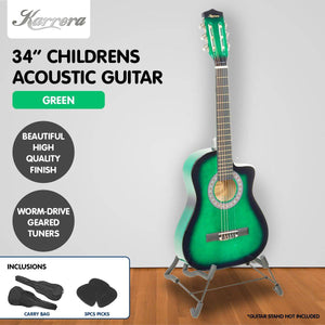 Karrera Childrens Acoustic Guitar Kids - Green 34in