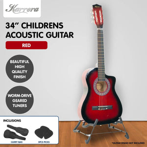 Karrera Childrens Acoustic Guitar Kids - Red 34in