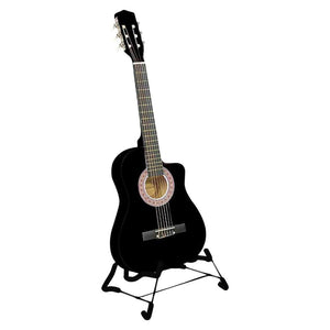 Cutaway Acoustic Guitar with guitar bag - Black 38in