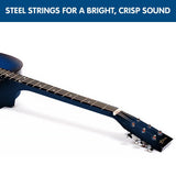 Pro Cutaway Acoustic Guitar with Bag Strings - Blue Burst Karrera 38in