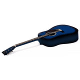 Acoustic Guitar with guitar bag - Blue Burst 38in Cutaway