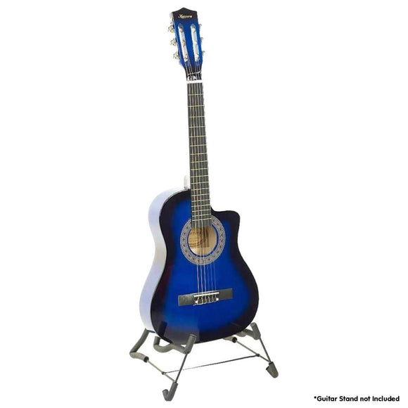 Acoustic Guitar with guitar bag - Blue Burst 38in Cutaway