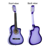 Acoustic Guitar with guitar bag - Purple Burst 38in Cutaway