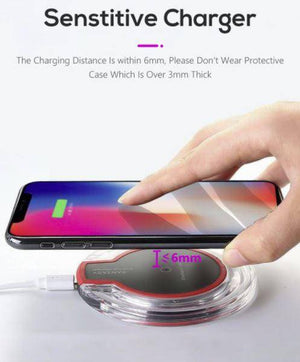 2 x Cedrix QI USB Wireless Chargers | Portable Lightweight | Ultra-Slim | Sleek Circular Disk