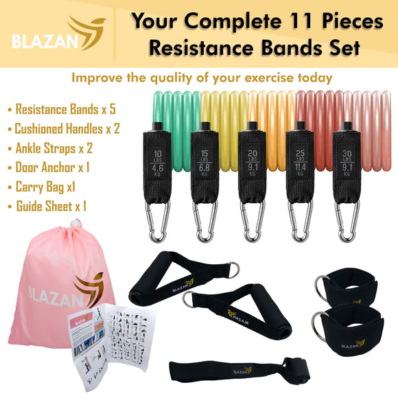 Resistance Bands Set 11pcs, Strengthening Your Whole Body