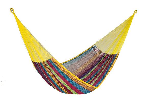 Mayan Legacy King Size Cotton Mexican Hammock in Confeti Colour
