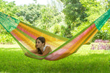 Mayan Legacy Queen Size Cotton Mexican Hammock in Radiante Colour