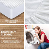 Mattress Protector Topper DreamZ  Polyester Cool Fitted Cover Waterproof Double