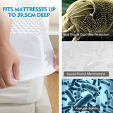 Mattress Protector Topper DreamZ Polyester Cool Fitted Cover Waterproof Queen