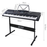 61 Key Lighted Electronic Piano Keyboard LCD Electric w/ Holder Music Stand