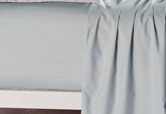 Queen Size Blue Fog Color Fitted Sheet