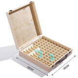 Essential Oil Storage Box Wooden 85 Slots Aromatherapy Container Organiser Case