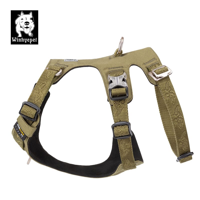 Whinhyepet Dog Harness Army Green S