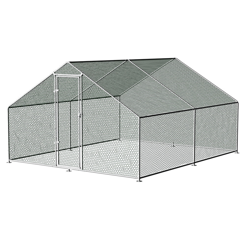 Provide your feathered companions with a secure, spacious environment in the i.Pet Chicken Coop. This expansive 3mx4mx2m enclosure offers ample room for movement, eliminating confinement stress. Suitable for chickens, geese, and ducks alike, it features robust galvanised steel construction ensuring longevity. The strategic wire sidewall design promotes optimal air circulation, while the weather-resistant roofing provides essential protection against adverse environmental conditions. This professionally engi