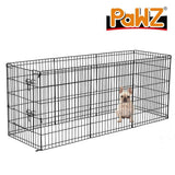 Pet Playpen Puppy Exercise 8 Panel Enclosure Fence Black With Door 30"