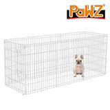 Pet Playpen Puppy Exercise 8 Panel Enclosure Fence Silver With Door 30"