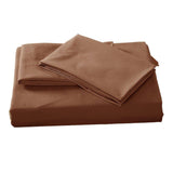 DreamZ Ultra Soft Fitted Bed Sheet with one Pillow Case King Single Chocolate