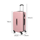 Slimbridge 30" Luggage Travel Suitcase Trolley Case Packing Waterproof TSA Pink