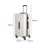 Slimbridge 30" Luggage Travel Suitcase Trolley Case Packing Waterproof TSA White