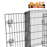 Pet Playpen Puppy Exercise 8 Panel Enclosure Fence Black With Door 36"