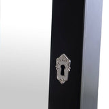 Mirrored Jewellery Dressing Cabinet with LED Light Black Colour-Levede Dual Use
