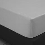 DreamZ 4 Pcs Natural Bamboo Cotton Bed Sheet Set in Size King Grey