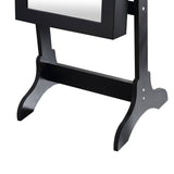 Mirrored Jewellery Dressing Cabinet in Black Colour-Levede Dual Use