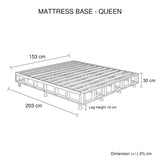 Mattress Base Queen Size Black