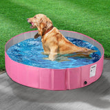 Portable Pet Swimming Pool Kids Dog Cat Washing Bathtub Outdoor Bathing Pink M