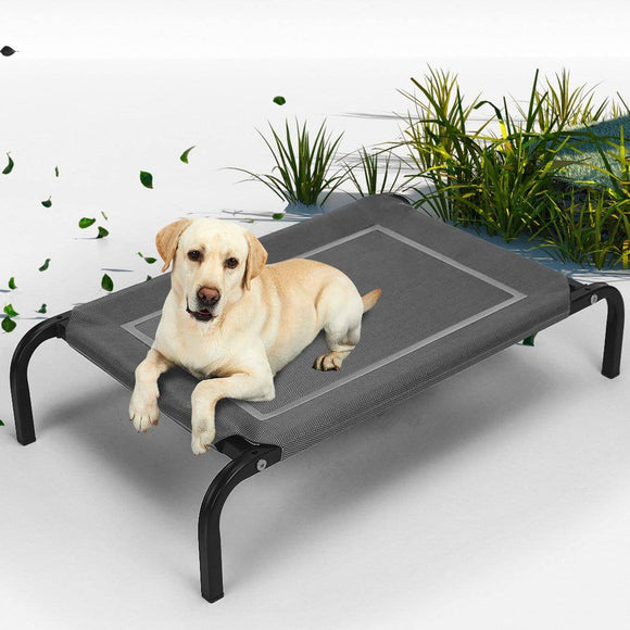 Pet Bed Dog Beds Bedding Sleeping Non-toxic Heavy Trampoline Grey L