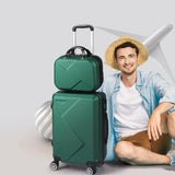 Slimbridge 2pcs 20" Travel Luggage Set Baggage Carry On Suitcase Bag Green TSA