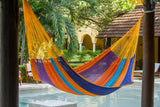 Mayan Legacy King Size Outdoor Cotton Mexican Hammock in Alegra Colour