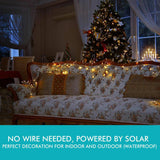 25M 200LED String Solar Powered Fairy Lights Garden Christmas Decor Cool White
