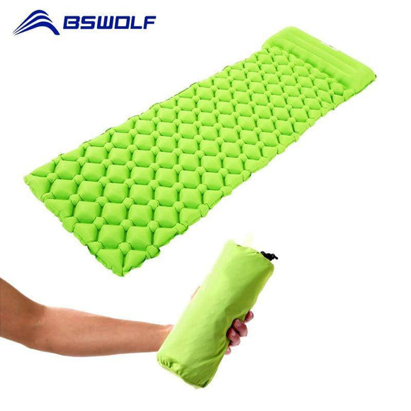BSWolf Outdoor Inflatable  Air Mat  Moistureproof With Pillow