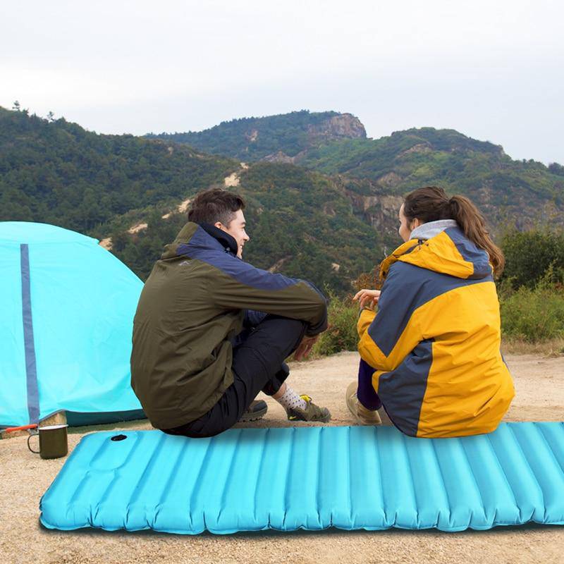 BSWOLF Inflatable Sleeping Mat Ultralight Air Mattress Single-Moisture-proof Pad
