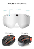 Bicycle Helmet with Goggles & Rear light Ultralight