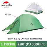 Bicycle Bike Packing Tents Naturehike Cloud - Ultralight  1-2 Person Double Layer Waterproof