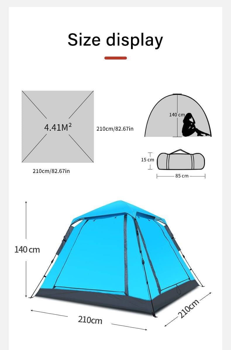 BSWolf Automatic Family Camping tent 4-person Waterproof